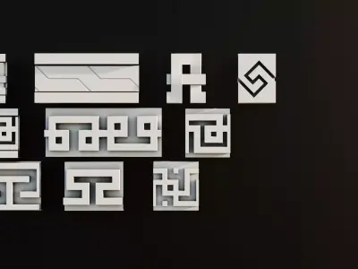 Ornament Pack Vol 2 - Gothic Greek 3D model