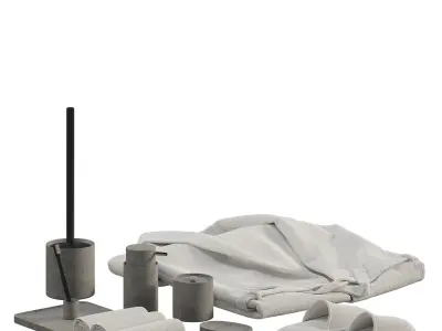 Concrete Accessories Set 3D model