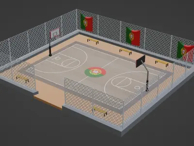Basketball Stadium - Portugal Low-poly 3D model