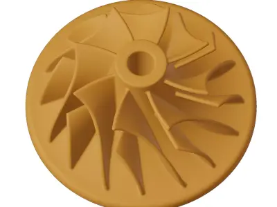 Plastic Centrifugal Pump Impeller Toy 3D model