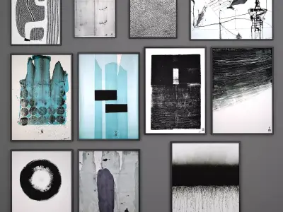 Collection of paintings Set 6 3D model