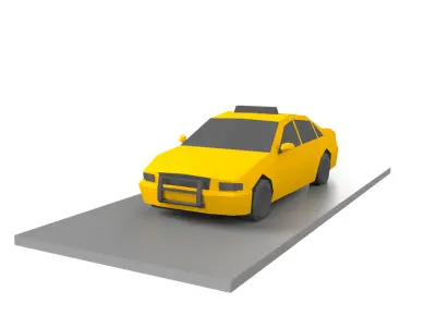 Taxi Car LowPoly Low-poly 3D model
