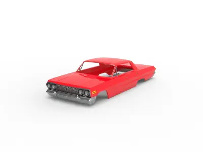 Chevrolet Impala 1963 4 door Hardtop Sport Sedan 3D print model