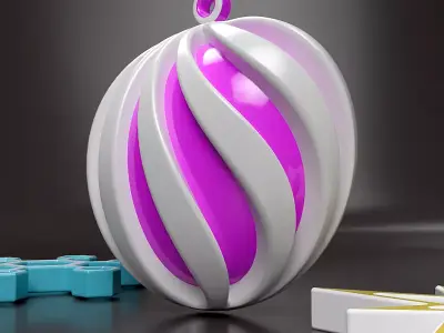 3d printable xmas ornaments set 3D print model