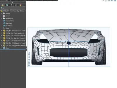 370Z Z34 Front Assembly Exterior Surfaces - 3D Laser-Scanned 3D model