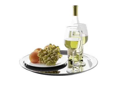 White Wine BLENDER 3D Model Cycles 3D model