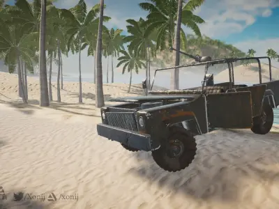 FarCry Jeeb - Models and Unity scripts Low-poly 3D model