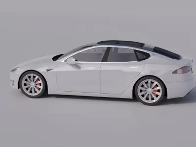 Tesla Model S 2018 Low-poly 3D model