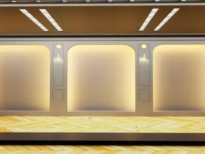 Premium Jewelry Showcase Interior 3D Product Display Low-poly 3D model