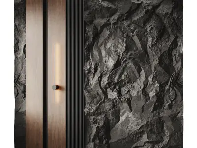 Wall panel 3D model 2
