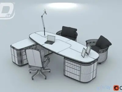 Gallen Office DeLuxe Set 3D model