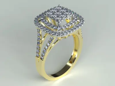 Model055r Square Ring 3D print model