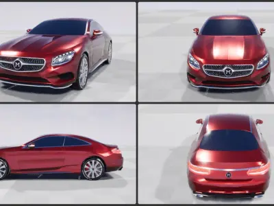 Car Pack-Game Ready-UE4 Low-poly 3D model