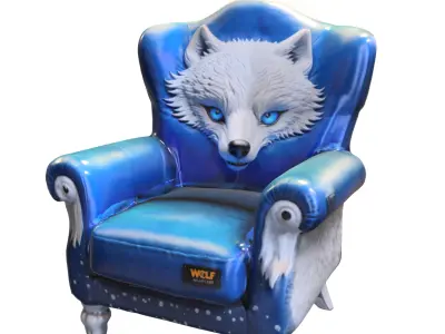 Wolf Throne Chair 3D model