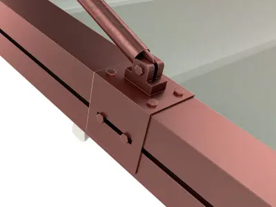 Motorized Pergola 3 antique copper matte 3D model