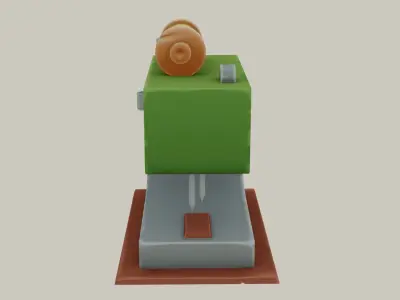 3D Stylized Sewing Machine Free low-poly 3D model