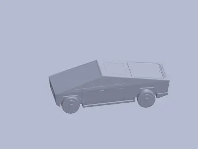 Cybertruck Aerodynamics Printable And Shell Models 3D print model