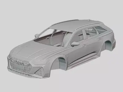 Audi RS6 Avant 2020 Printable Body  3D print model
