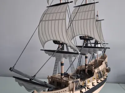 Galleon Model a Hobby and Unique Interior Decoration 3D print model