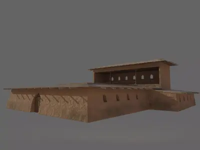 Samarkand Historical Building 5 Low-poly 3D model