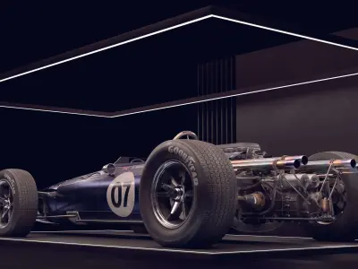 VINTAGE T1G Classic F1 Race Car PRICE DROP Low-poly 3D model