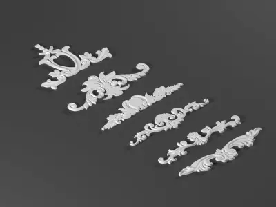 15 ornamental classic decoration 3d model kitbash vol 40 3D model