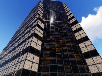 Tower - 6 tall building in minecraft Low-poly 3D model