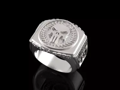 Punisher Police Ring Man 3D Print Model 3D print model