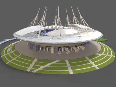 Zenit arena Krestovsky stadium Low-poly 3D model