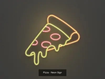 Melting Pack - Neon Signs 3D Model Collection