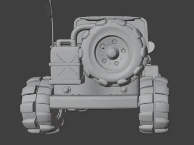 Jeep militar 3D model