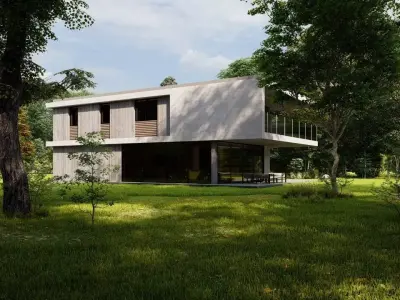 Casa Scene-villa-modern house 3D model