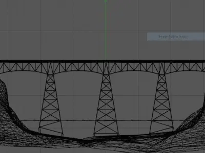 Metal bridge 2 3D model