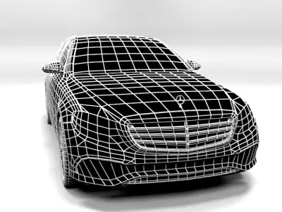 MERCEDES E CLASS 2017 ESTATE LOWPOLY Low-poly 3D model