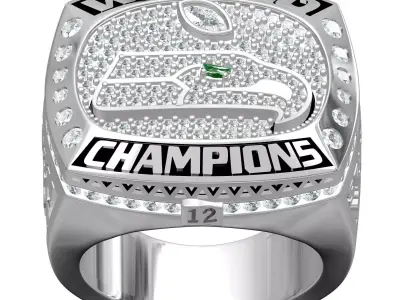 Seahawks Super Bowl Championship Ring 3D print model