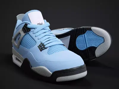 Air Jordan4-retro sneaker-v2 2 Low-poly 3D model