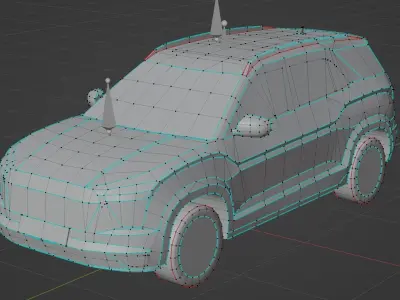 Lowpoly Hyundai Alcazar Low-poly 3D model