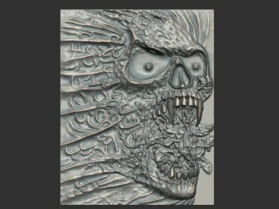 devil skull 3D print model