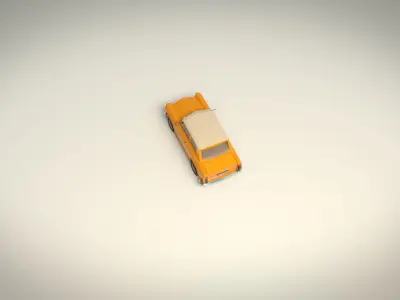 Low Poly Sedan Car 13 Low-poly 3D model