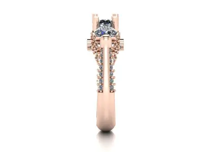 Jewelry Diamond Ring 3D Print Model 3D print model 10