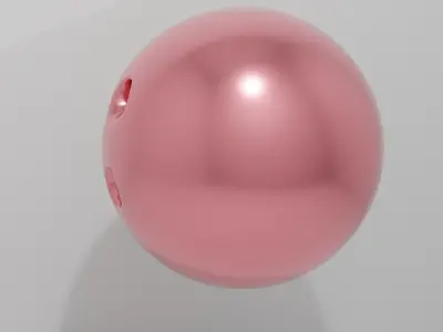 Bronze Bowling Ball 3D model