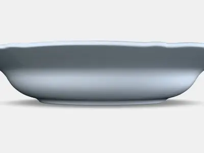 UPPLAGA Deep plate Low-poly 3D model