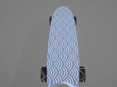 Decorative Surfboard - Stylish 3D Model for Rendering Low-poly 3D model