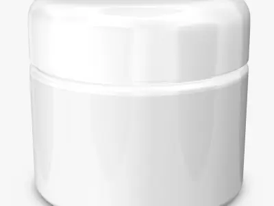 Jar with Label and Cover 3D model