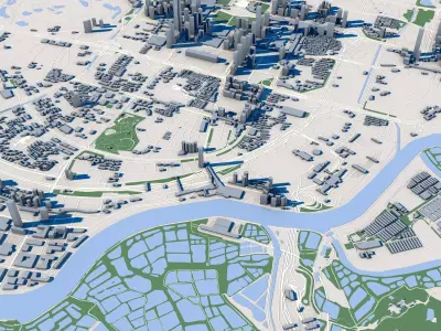 Shenzhen City China 3D model