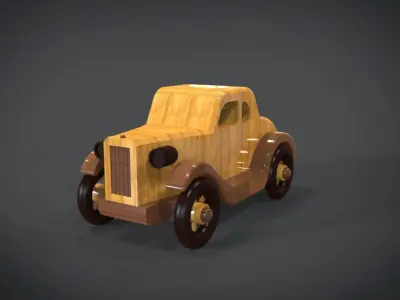 1935 Five-Window Coupe Toy Car Low-poly 3D model