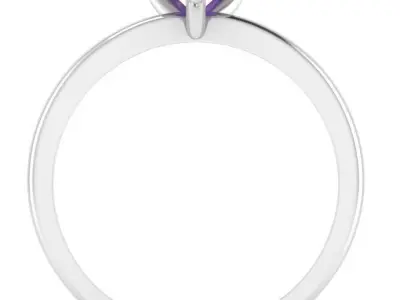 AV 404 Ladies Solitaire Bridal Engagement Ring 3D print model