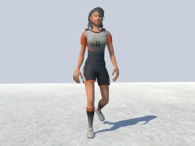 Sports Avatar 06 Female Rigged  Low-poly 3D model
