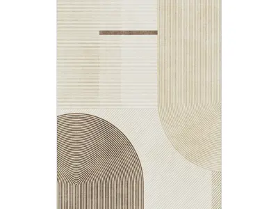 Abstract Contemporary Modern Rug 3D model