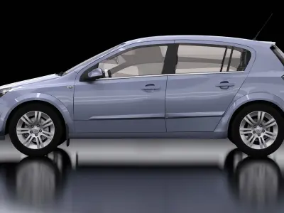 Opel Astra H hatchback 5D 2008  3D model